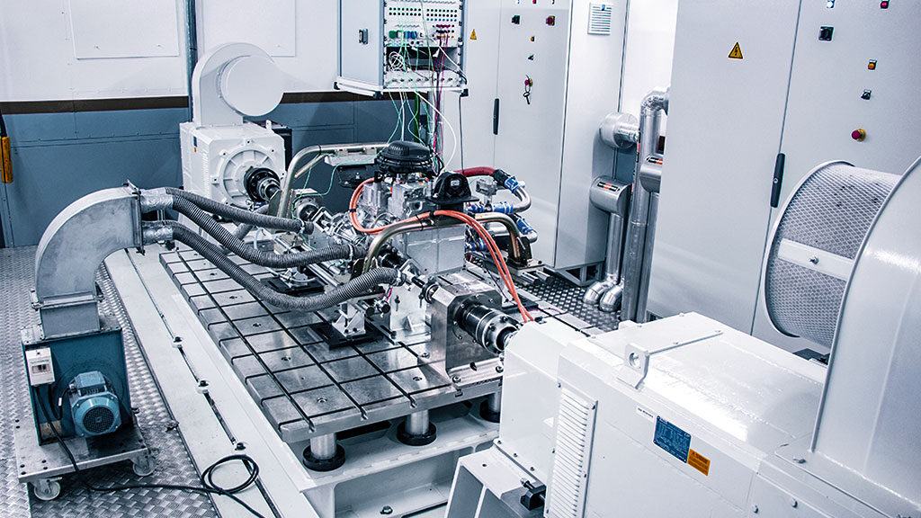ENORISE e-axle test bench for electric drive unit testing including motor gearbox and inverter validation on a test bench